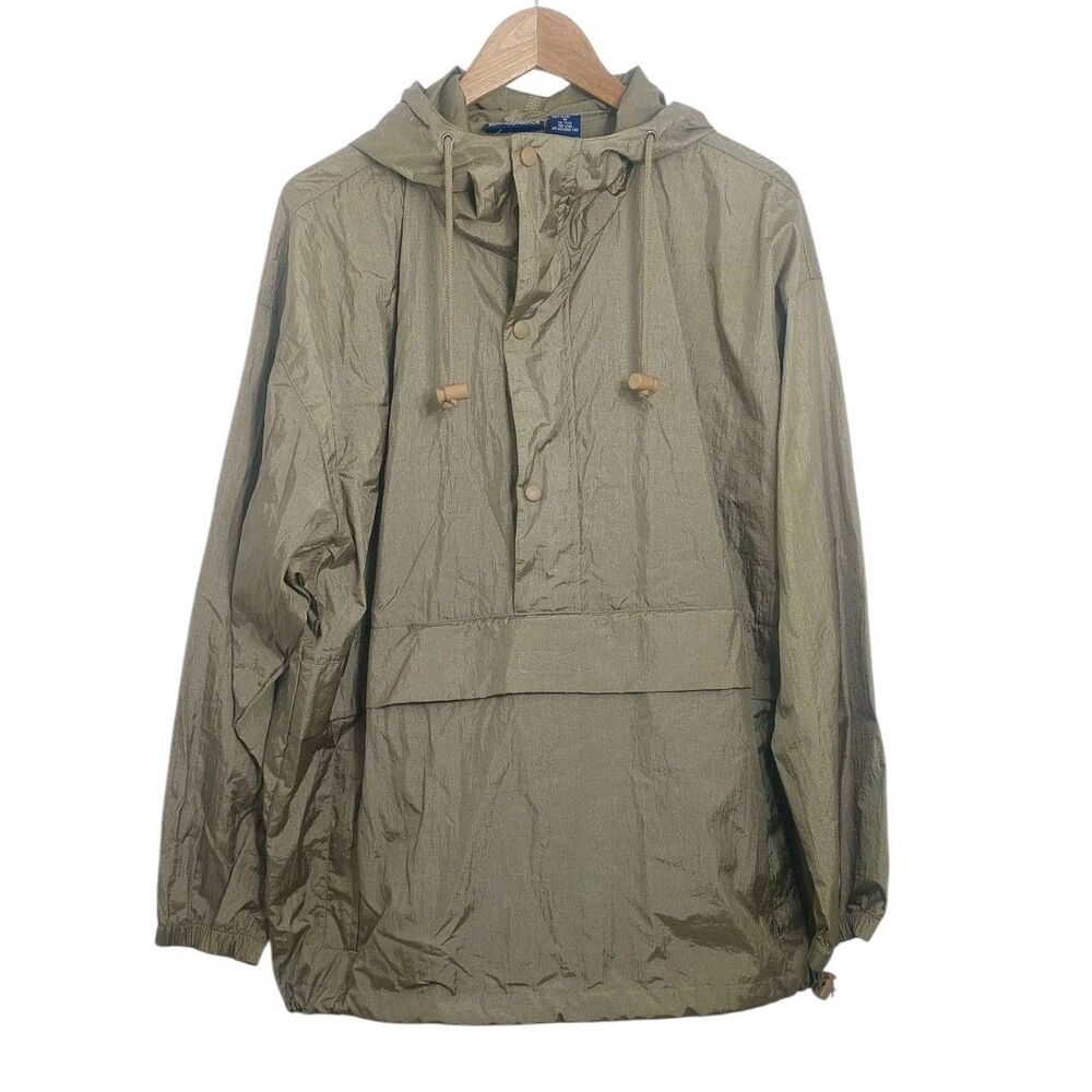 Fremantle Windbreaker Jacket Men's Size Medium Multi-Pocket Kangaroo Pouch Gold